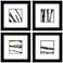 Sonic Illusion II 15" Square 4-Piece Framed Wall Art Set