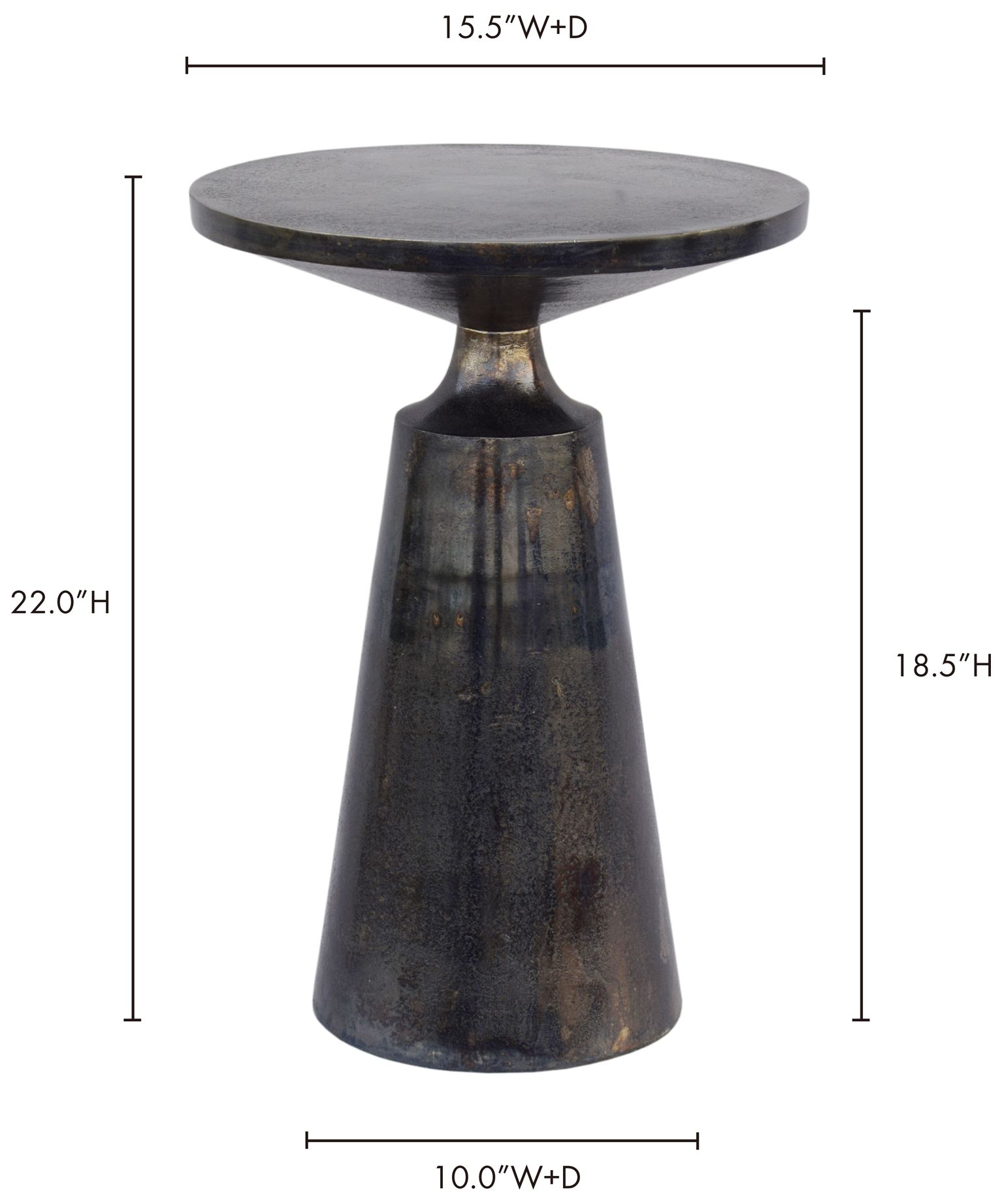 Image 5 Sonja Accent Table Charcoal Grey more views