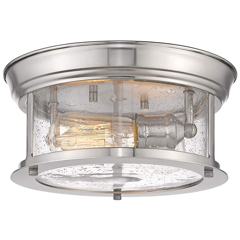 Image 3 Sonna 11" Wide Brushed Nickel 2-Light Ceiling Light
