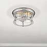2_Sonna 11" Wide Brushed Nickel 2-Light Ceiling Light