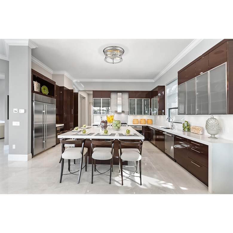 Image 5 Sonna 11" Wide Brushed Nickel 2-Light Ceiling Light more views