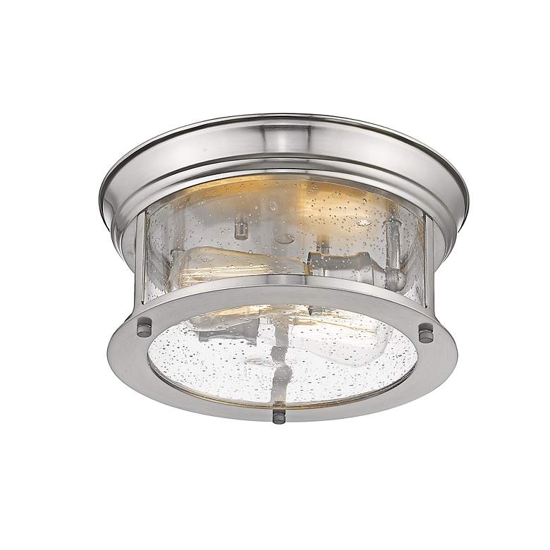 Image 7 Sonna 11" Wide Brushed Nickel 2-Light Ceiling Light more views