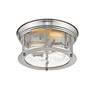 7_Sonna 11" Wide Brushed Nickel 2-Light Ceiling Light more views