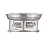 Sonna 11" Wide Brushed Nickel 2-Light Ceiling Light in scene