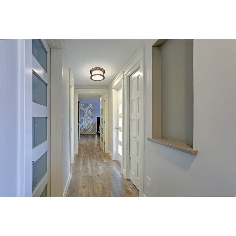Image 4 Sonna 11" Wide Heritage Brass Ceiling Light more views