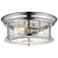 Sonna 13 1/2" Wide Chrome 2-Light Ceiling Light
