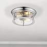 1_Sonna 13 1/2" Wide Chrome 2-Light Ceiling Light