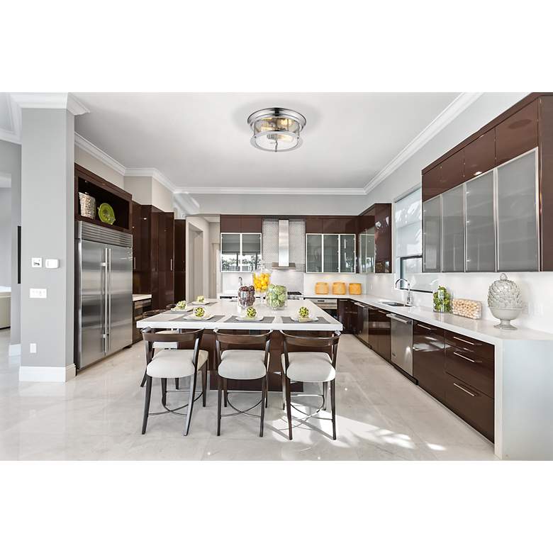 Image 3 Sonna 13 1/2" Wide Chrome 2-Light Ceiling Light more views