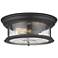 Sonna 13 1/2" Wide Matte Black 2-Light Ceiling Light