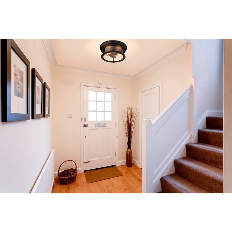 Image 4 Sonna 13 1/2" Wide Matte Black 2-Light Ceiling Light more views