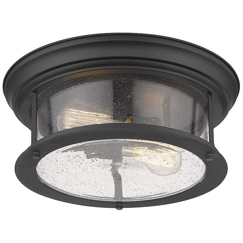 Image 6 Sonna 13 1/2" Wide Matte Black 2-Light Ceiling Light more views