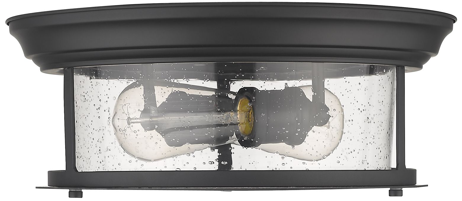 Sonna 13 1/2" Wide Matte Black 2-Light Ceiling Light