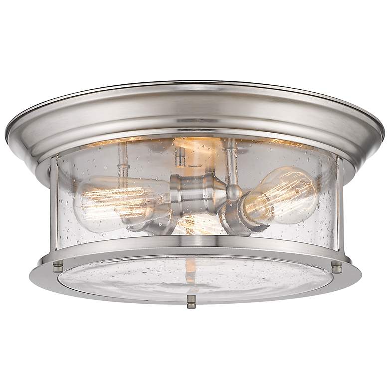 Image 3 Sonna 15 1/2" Wide Brushed Nickel 3-Light Ceiling Light