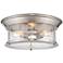 Sonna 15 1/2" Wide Brushed Nickel 3-Light Ceiling Light