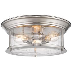 Sonna 15 1/2" Wide Brushed Nickel 3-Light Ceiling Light