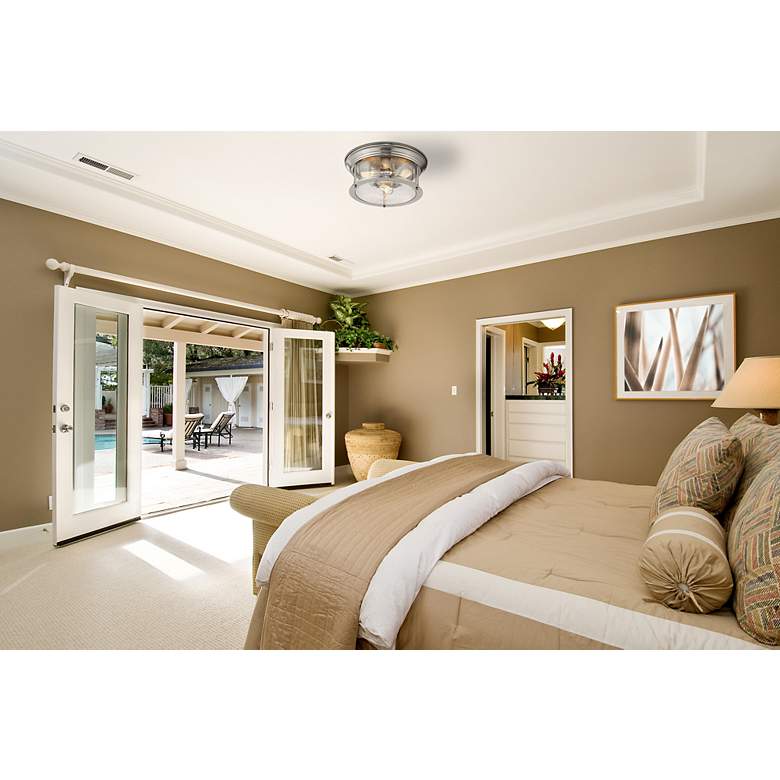 Image 5 Sonna 15 1/2" Wide Brushed Nickel 3-Light Ceiling Light more views