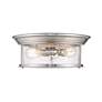 6_Sonna 15 1/2" Wide Brushed Nickel 3-Light Ceiling Light more views