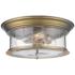 Sonna 15 1/2" Wide Heritage Brass 3-Light Ceiling Light