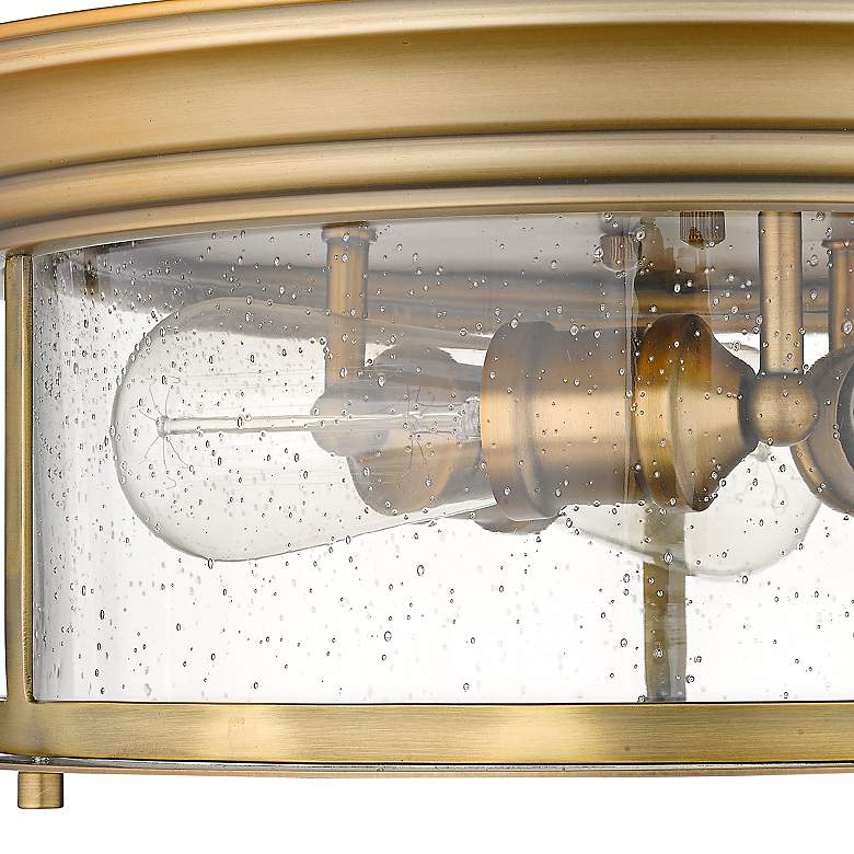 Image 5 Sonna 15 1/2" Wide Heritage Brass 3-Light Ceiling Light more views