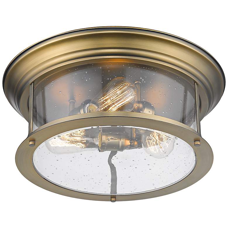 Image 6 Sonna 15 1/2" Wide Heritage Brass 3-Light Ceiling Light more views