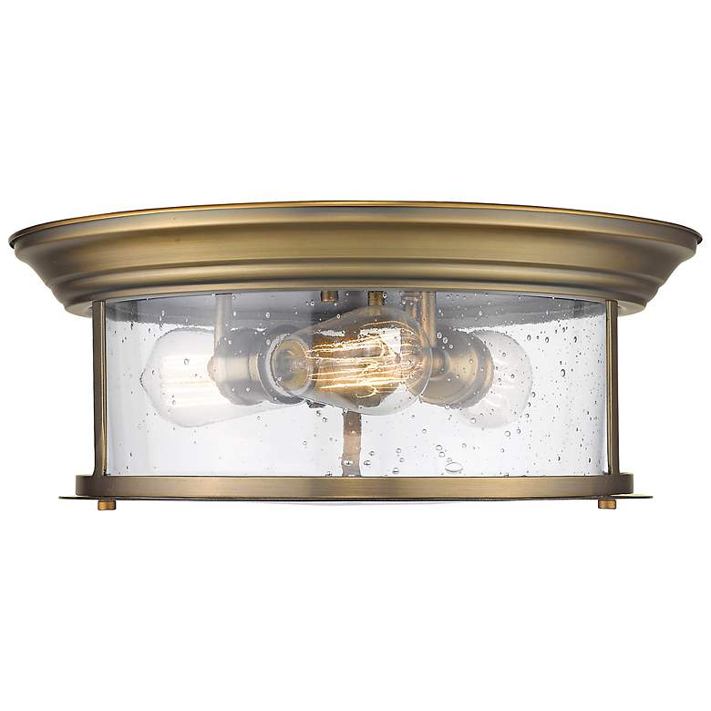 Image 7 Sonna 15 1/2" Wide Heritage Brass 3-Light Ceiling Light more views