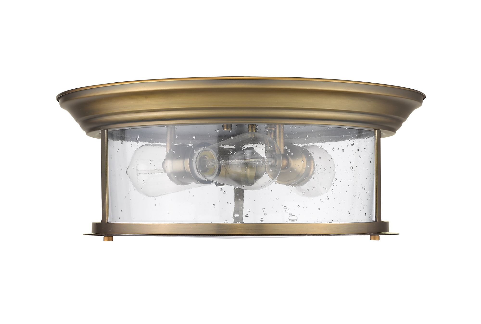 Sonna 15 1/2" Wide Heritage Brass 3-Light Ceiling Light in scene