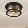 2_Sonna 15 1/2" Wide Matte Black 3-Light Ceiling Light