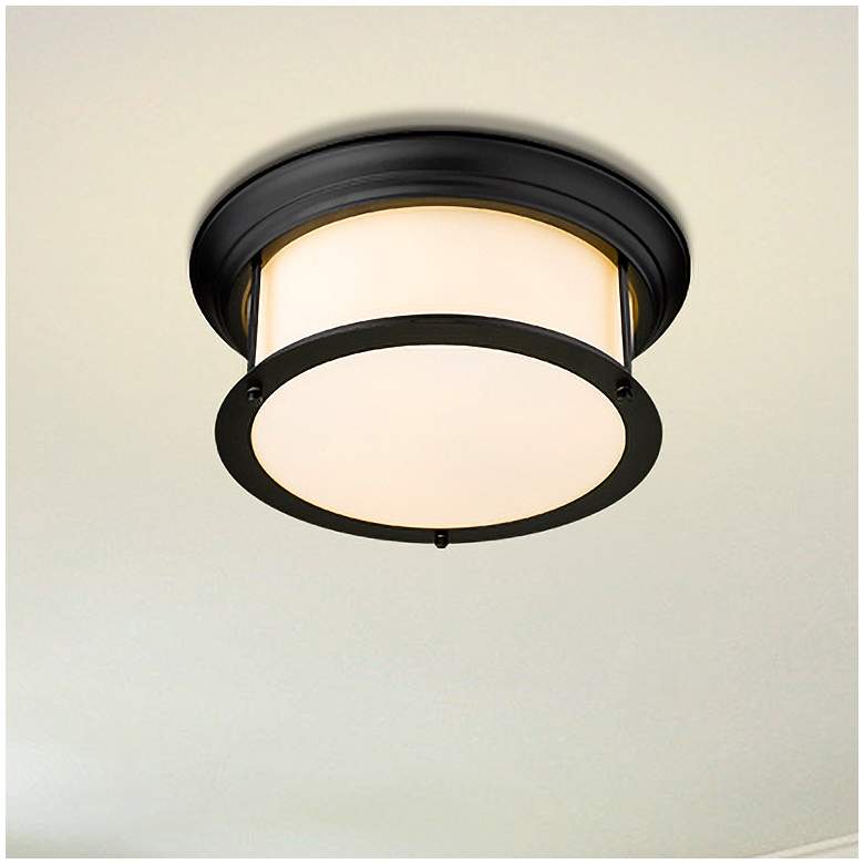 Image 1 Sonna 15 1/2" Wide Matte Black Ceiling Light