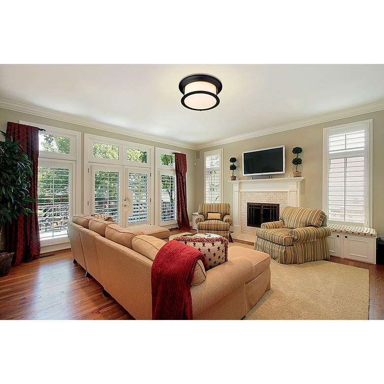 Image 4 Sonna 15 1/2" Wide Matte Black Ceiling Light more views