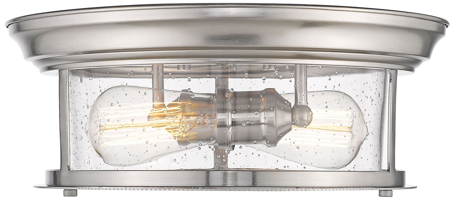 Image 4 Sonna by Z-Lite Brushed Nickel 13.5 inch 2 Light Flush Mount more views