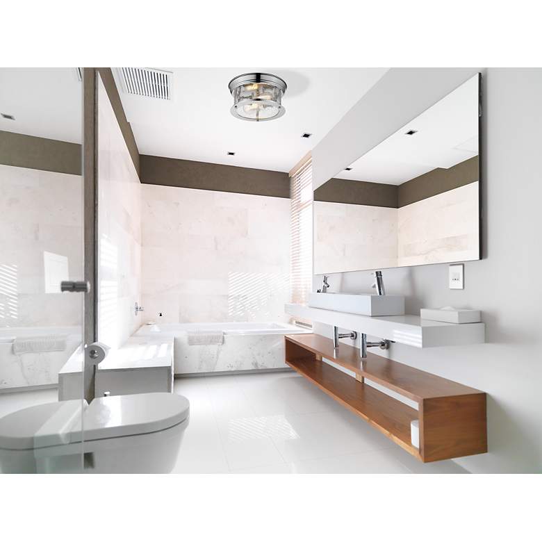 Image 4 Sonna by Z-Lite Chrome 2 Light Flush Mount more views