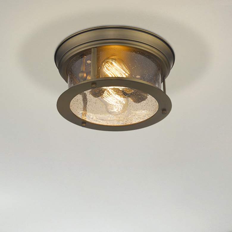 Image 1 Sonna by Z-Lite Heritage Brass 2 Light Flush Mount