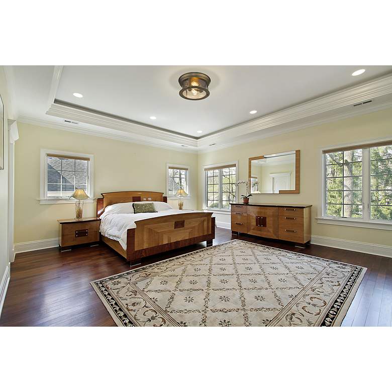 Image 4 Sonna by Z-Lite Heritage Brass 2 Light Flush Mount more views