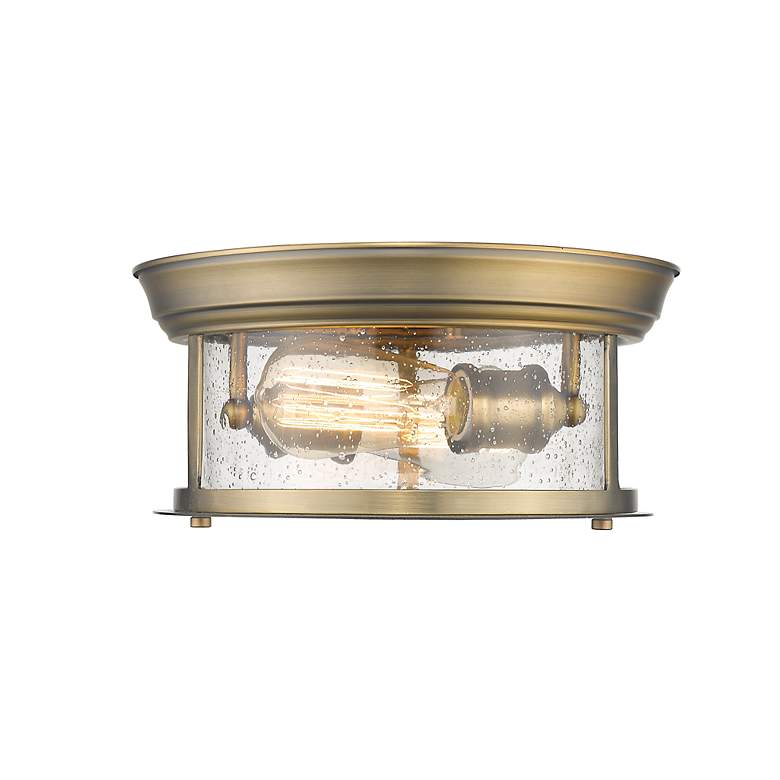 Image 5 Sonna by Z-Lite Heritage Brass 2 Light Flush Mount more views