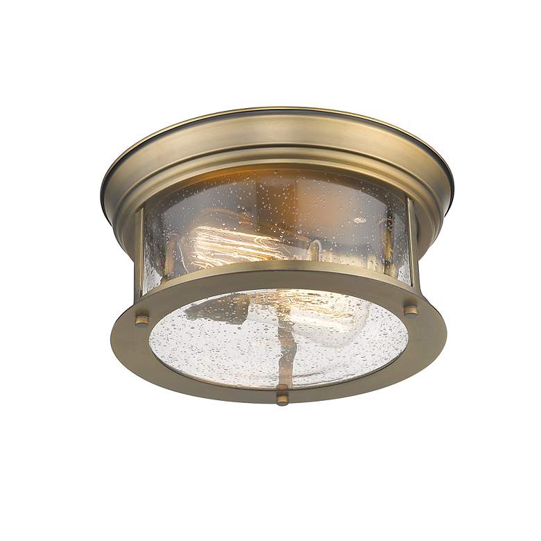 Image 6 Sonna by Z-Lite Heritage Brass 2 Light Flush Mount more views