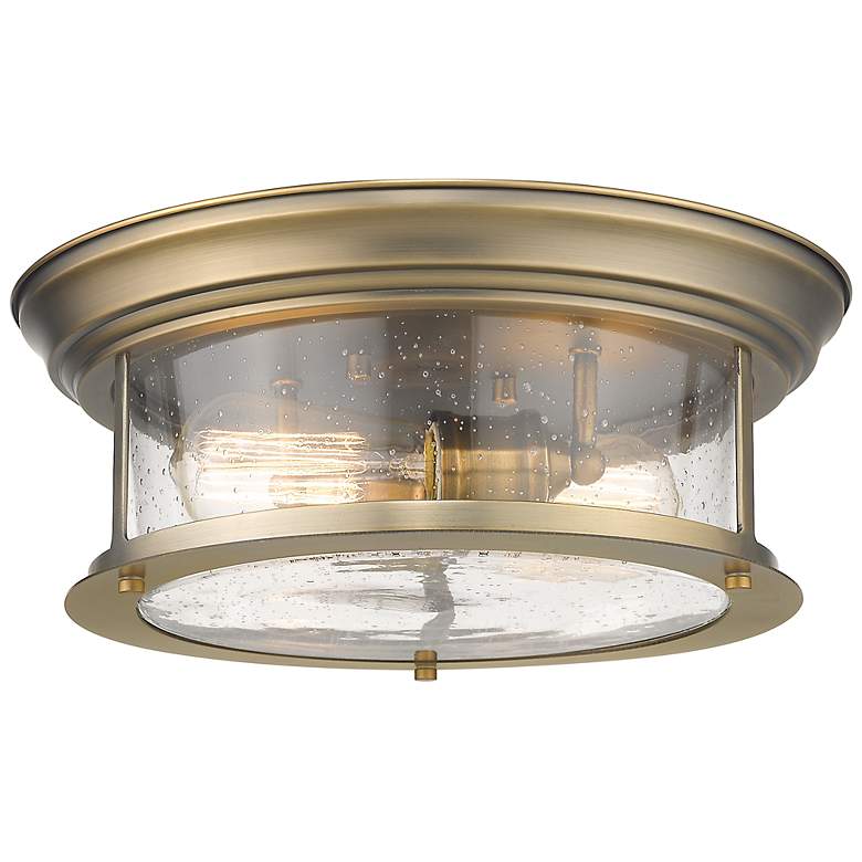 Image 3 Sonna by Z-Lite Heritage Brass 2 Light Flush Mount