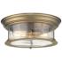 Sonna by Z-Lite Heritage Brass 2 Light Flush Mount