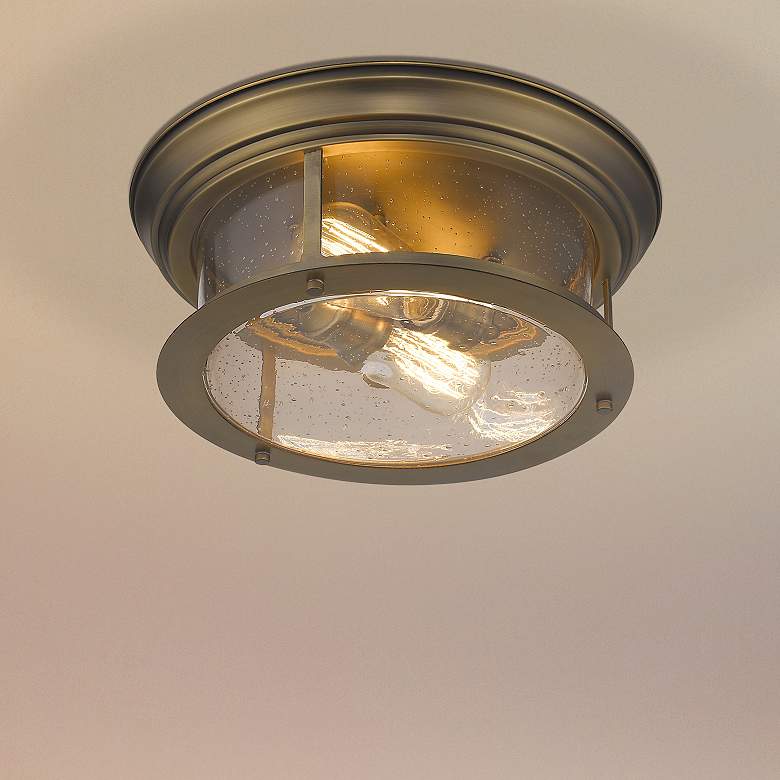 Image 2 Sonna by Z-Lite Heritage Brass 2 Light Flush Mount