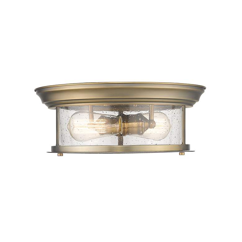 Image 5 Sonna by Z-Lite Heritage Brass 2 Light Flush Mount more views