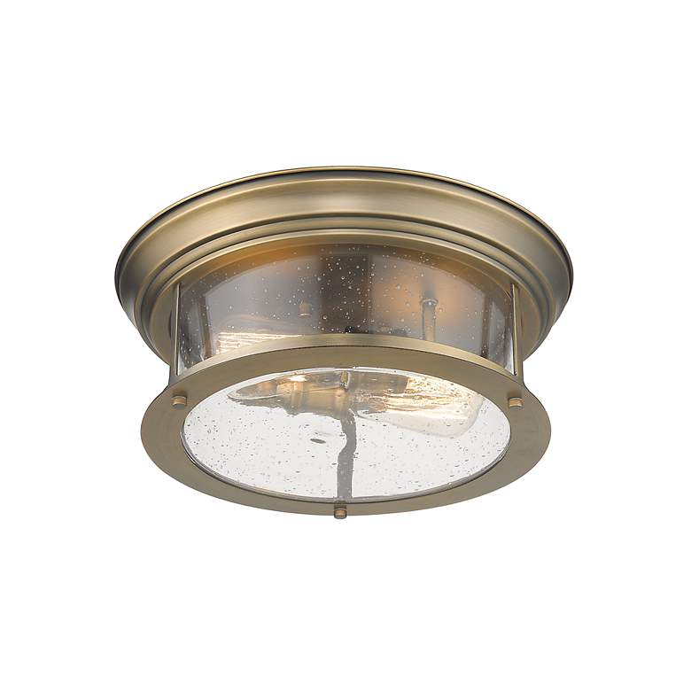 Image 6 Sonna by Z-Lite Heritage Brass 2 Light Flush Mount more views