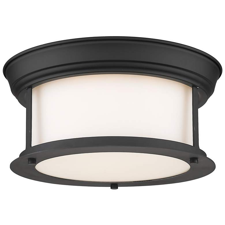 Image 1 Sonna by Z-Lite Matte Black 2 Light Flush Mount