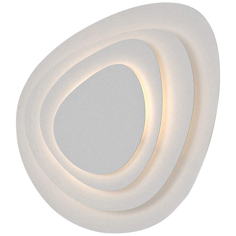 Image 1 Sonneman Abstract Panels 18"H Textured White LED Wall Sconce