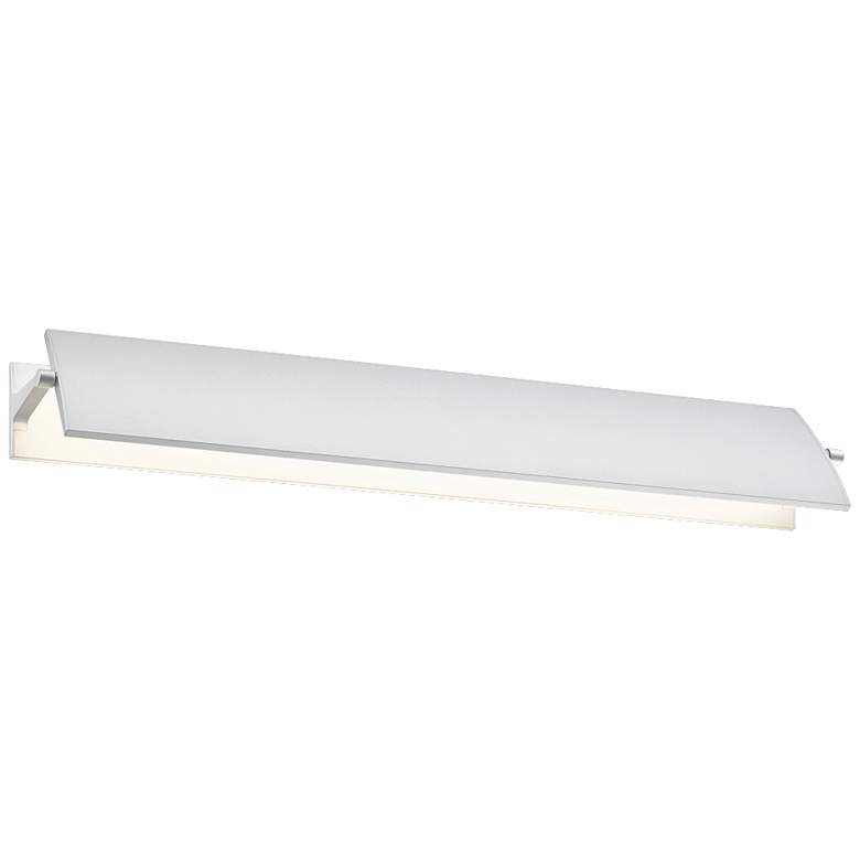Image 1 Sonneman Aileron 24" Wide Textured White LED Bath Light