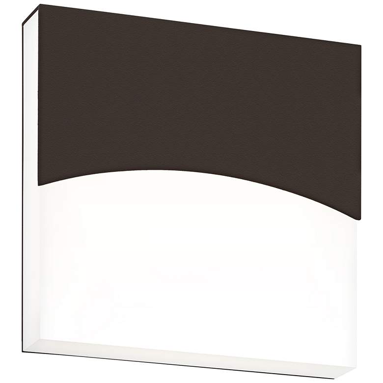 Image 1 Sonneman Aku 7"H Textured Bronze LED Outdoor Wall Light