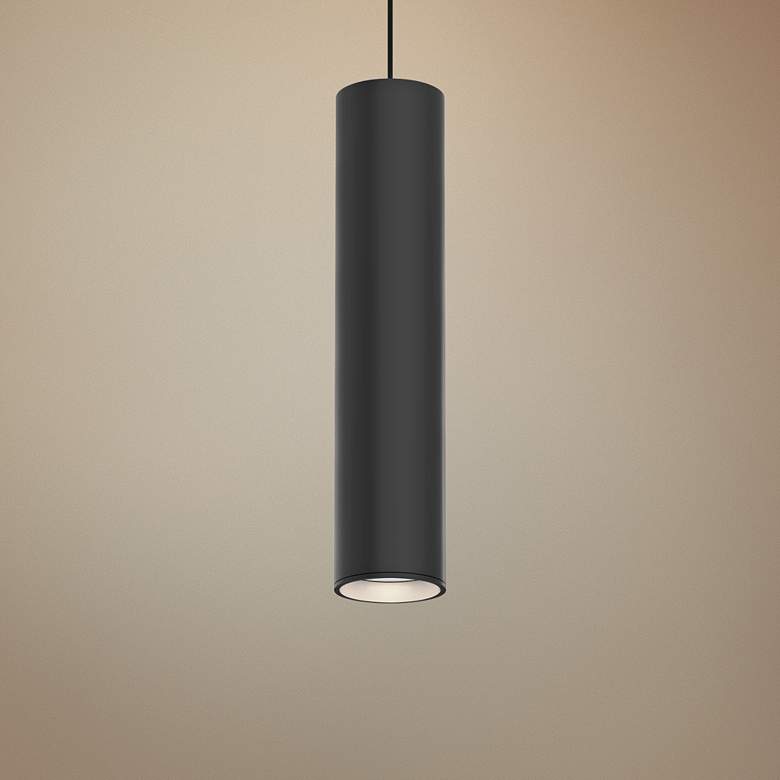 Image 1 Sonneman ALC™ 10" High Satin Black LED Mini Pendant