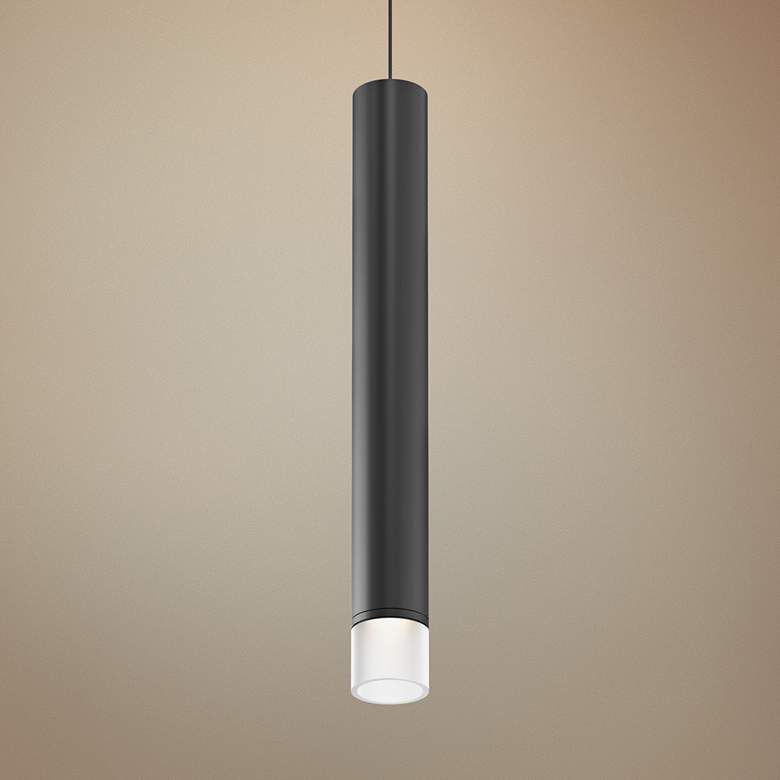 Image 1 Sonneman ALC™ 18" High Satin Black LED Mini Pendant