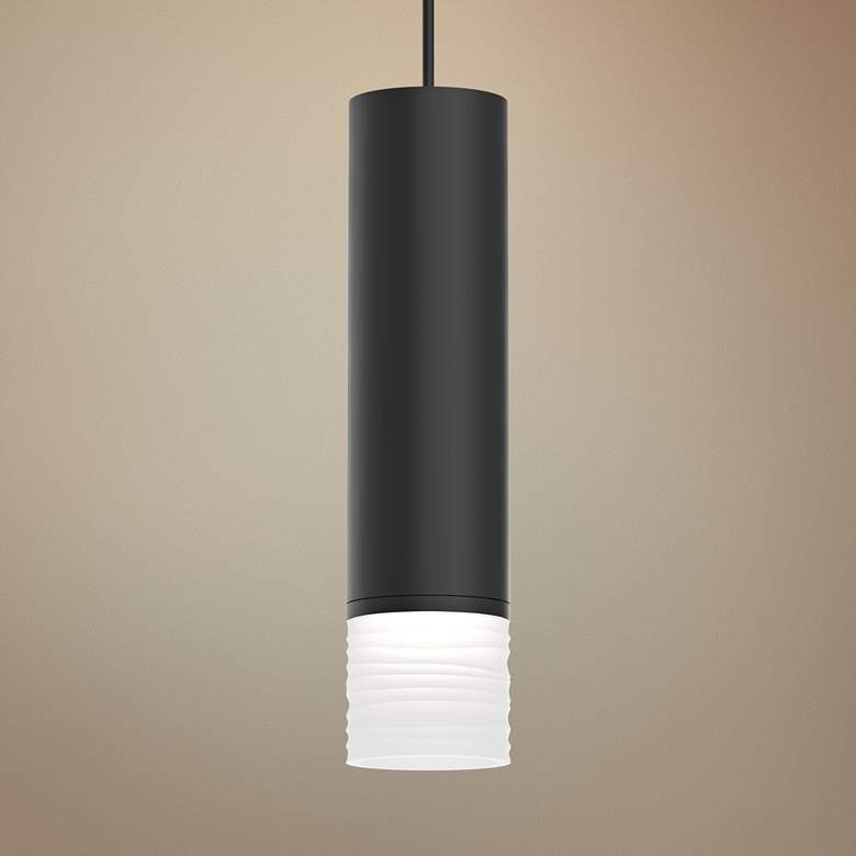 Image 1 Sonneman ALC™ 18" High Satin Black Mini LED Pendant