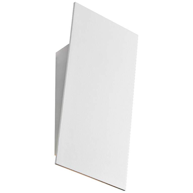 Image 1 Sonneman Angled Plane 7 3/4" High White LED Wall Sconce