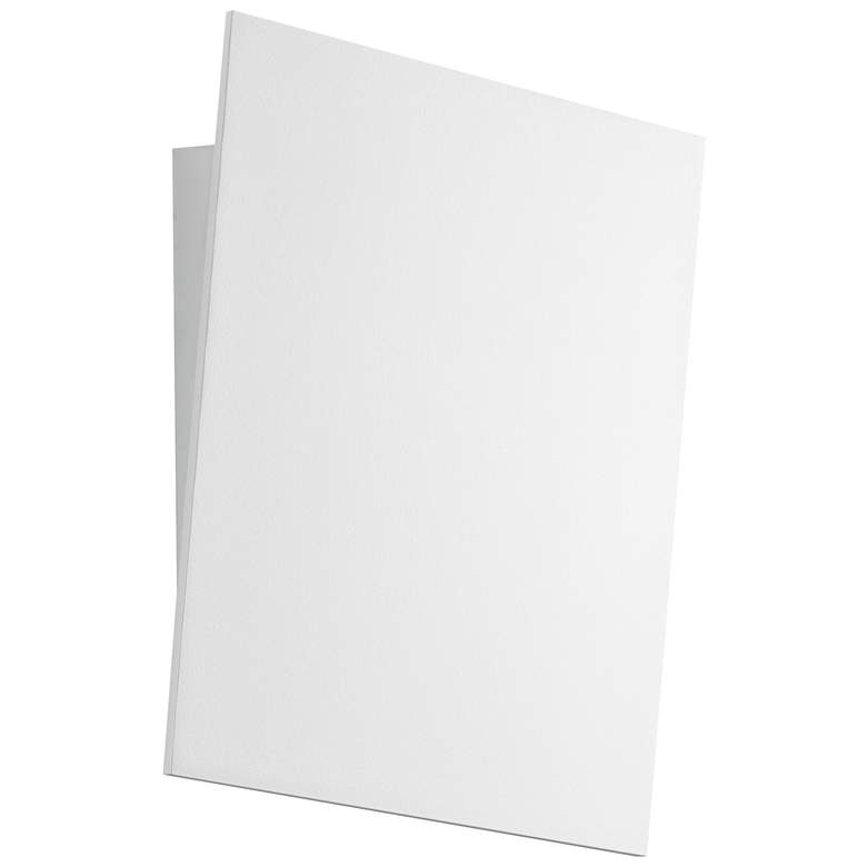 Image 3 Sonneman Angled Plane 8"H Textured White LED Wall Sconce