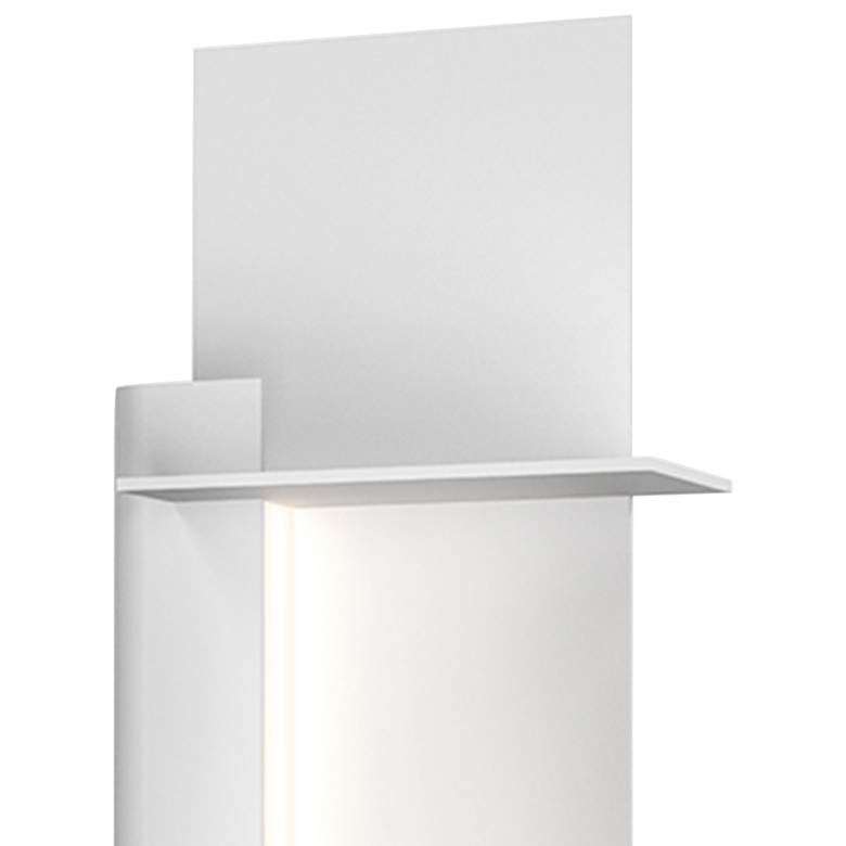 Image 2 Sonneman Backgate 20 inchH Textured White LED Left Wall Sconce more views